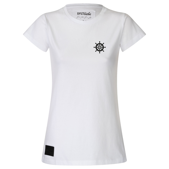 Damen T-Shirt STEUERBORD weiß