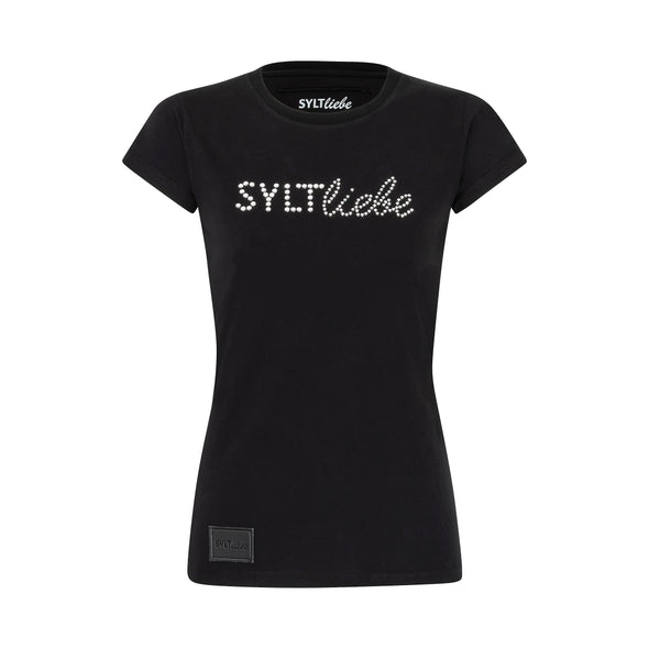 Damen T-Shirt Syltliebe NACHTSCHWÄRMER schwarz