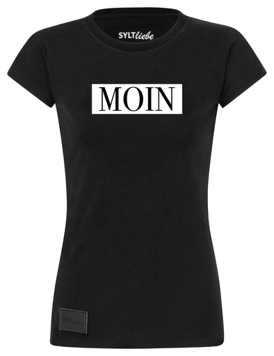 Damen T-Shirt MOIN schwarz invert